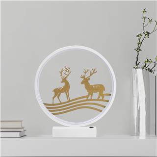 Masa Aydınlatması Pütürlü Beyaz Parlak Gold Xmas-038-A