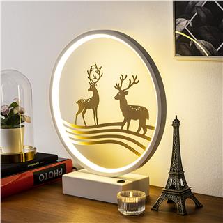 Masa Aydınlatması Pütürlü Beyaz Parlak Gold Xmas-038-A
