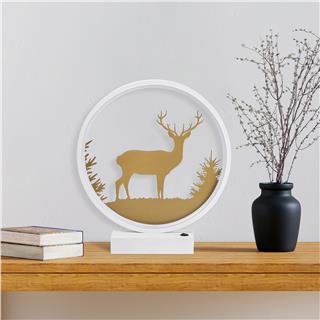 Masa Aydınlatması Pütürlü Beyaz Parlak Gold Xmas-039-A