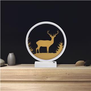 Masa Aydınlatması Pütürlü Beyaz Parlak Gold Xmas-039-A