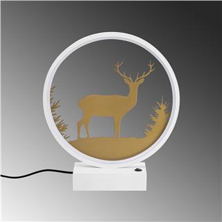 Masa Aydınlatması Pütürlü Beyaz Parlak Gold Xmas-039-A