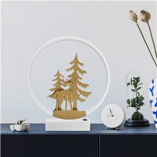 Masa Aydınlatması Pütürlü Beyaz Parlak Gold Xmas-040-A