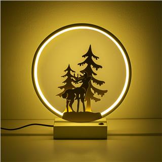 Masa Aydınlatması Pütürlü Beyaz Parlak Gold Xmas-040-A