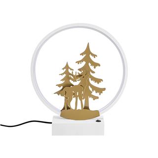 Masa Aydınlatması Pütürlü Beyaz Parlak Gold Xmas-040-A