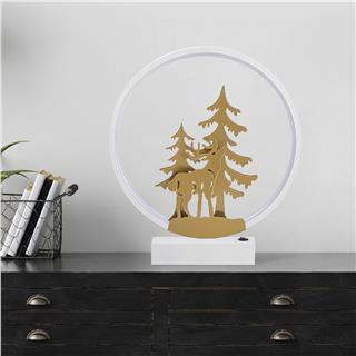 Masa Aydınlatması Pütürlü Beyaz Parlak Gold Xmas-040-A