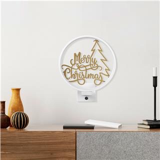 Duvar Aydınlatması Pütürlü Beyaz Parlak Gold Xmas-042-A