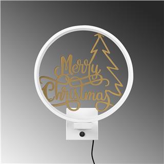 Duvar Aydınlatması Pütürlü Beyaz Parlak Gold Xmas-042-A
