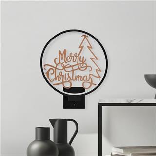 Duvar Aydınlatması Pütürlü Siyah Bakır Boya Xmas-042