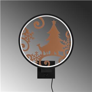 Duvar Aydınlatması Pütürlü Siyah Bakır Boya Xmas-043