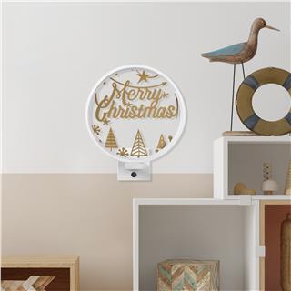 Duvar Aydınlatması Pütürlü Beyaz Parlak Gold Xmas-044-A