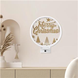 Duvar Aydınlatması Pütürlü Beyaz Parlak Gold Xmas-044-A