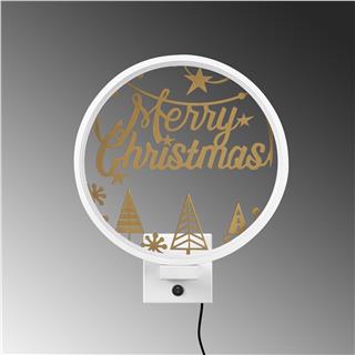 Duvar Aydınlatması Pütürlü Beyaz Parlak Gold Xmas-044-A