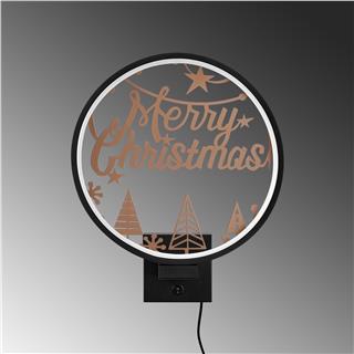 Duvar Aydınlatması Pütürlü Siyah Bakır Boya Xmas-044