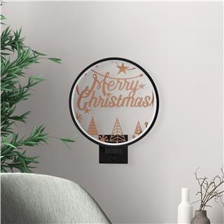Duvar Aydınlatması Pütürlü Siyah Bakır Boya Xmas-044