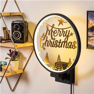 Duvar Aydınlatması Pütürlü Siyah Bakır Boya Xmas-044