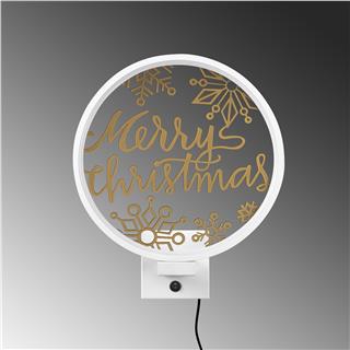 Duvar Aydınlatması Pütürlü Beyaz Parlak Gold Xmas-045-A