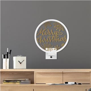 Duvar Aydınlatması Pütürlü Beyaz Parlak Gold Xmas-045-A