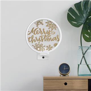 Duvar Aydınlatması Pütürlü Beyaz Parlak Gold Xmas-045-A
