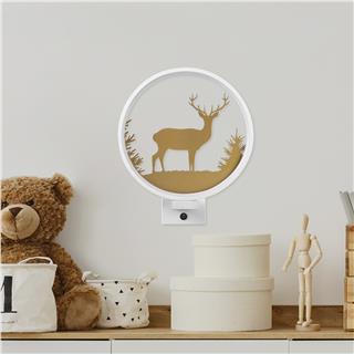 Duvar Aydınlatması Pütürlü Beyaz Parlak Gold Xmas-047-A