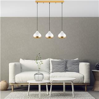 Metal Sıvama 3Lü Sıralı Sarkıt Parlak Beyaz Yıldo-M-6880