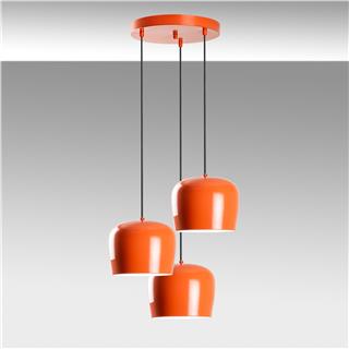 Metal Sıvama 3Lü Tepsi Sarkıt Turuncu Beyaz Yozgat-N-1413-Orange