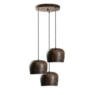Metal Sıvama 3Lü Tepsi Sarkıt Vintage Silver Yozgat-N-1413-Retro