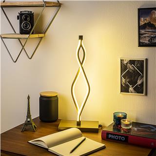LedLi Masa Lambası Parlak Gold Zozo-13292