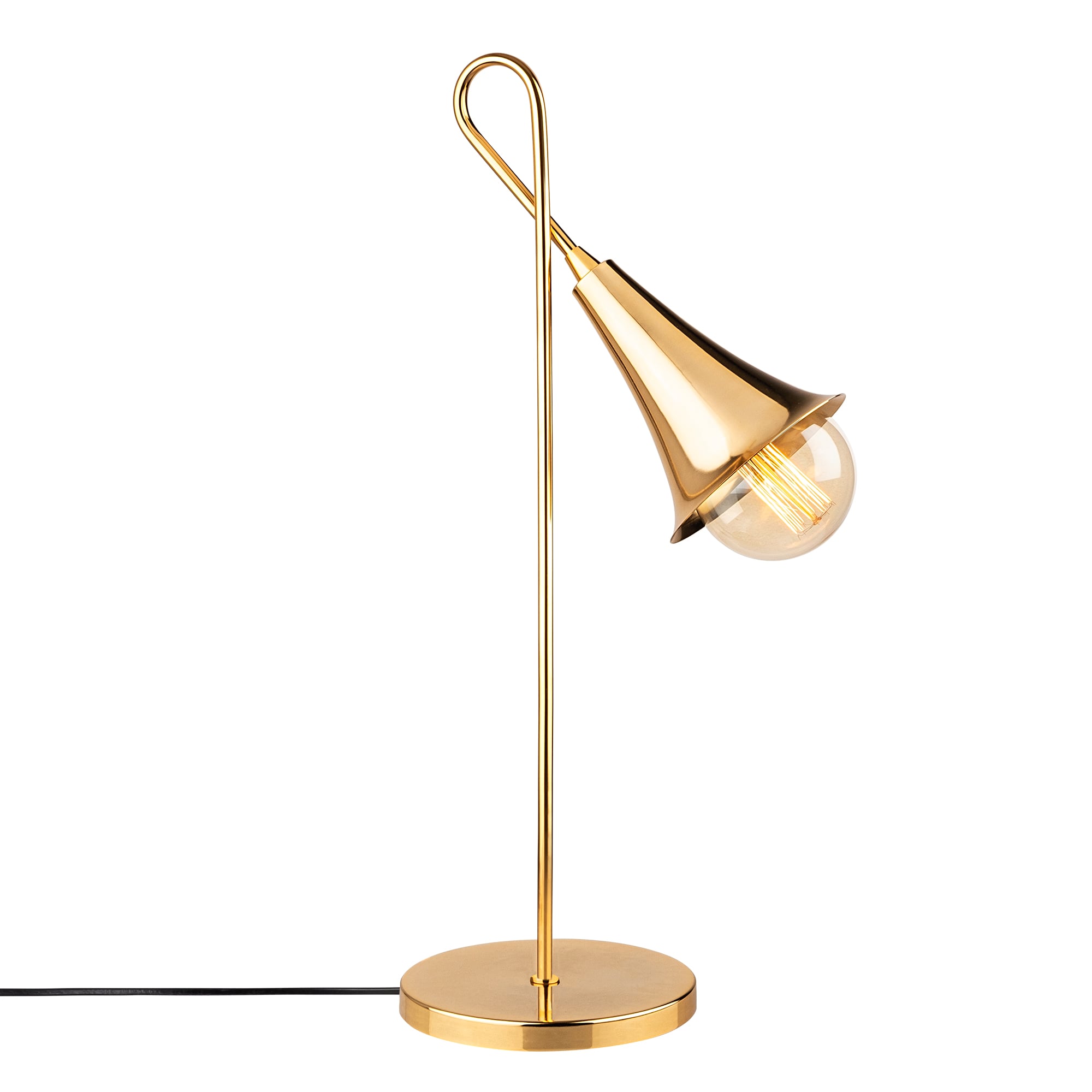 Metal Sıvama Tekli Masa Lambası Gold Kaplama Sarmal-3071