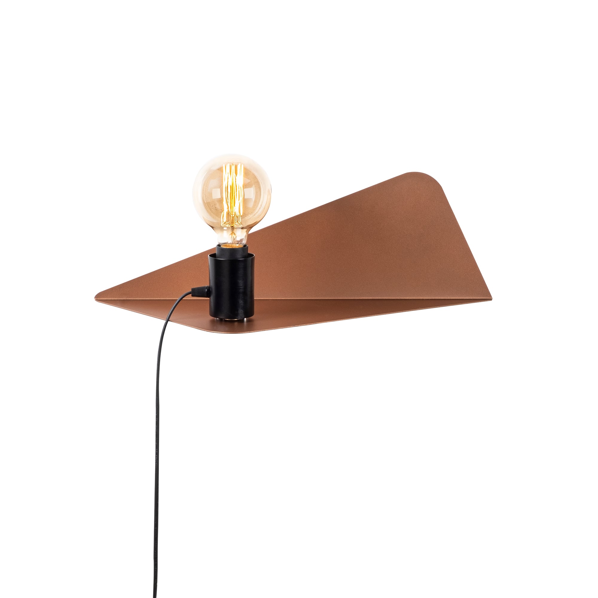 Metal Tekli Raf Aplik Mat Bakır Rafaplık-X-502-Copper