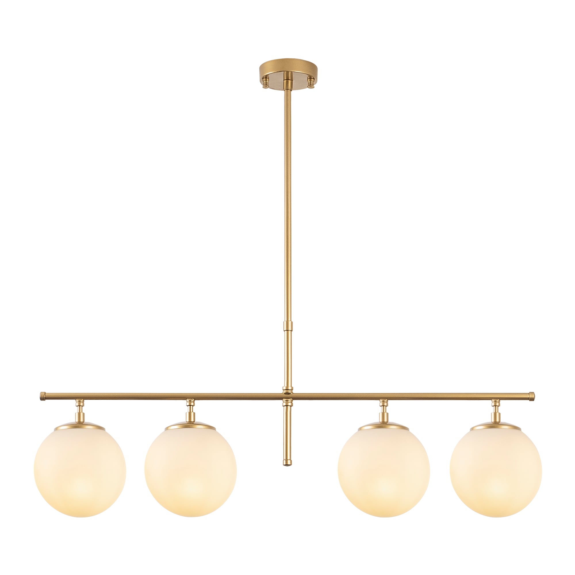 Camlı 4'Lü Avize Parlak Gold Roe-10780