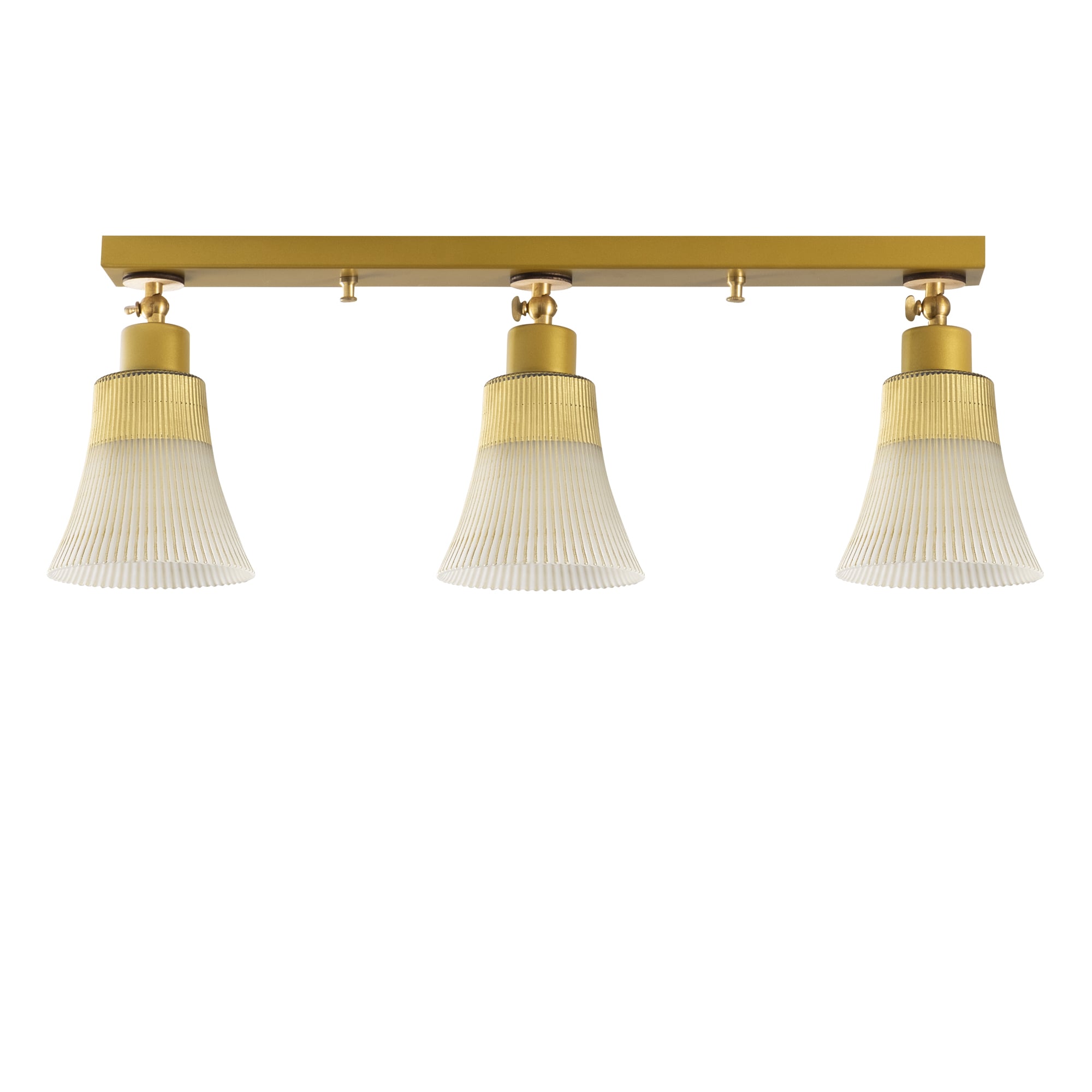Camlı 3'Lü Plafönyer Mat Gold Foca-N-118