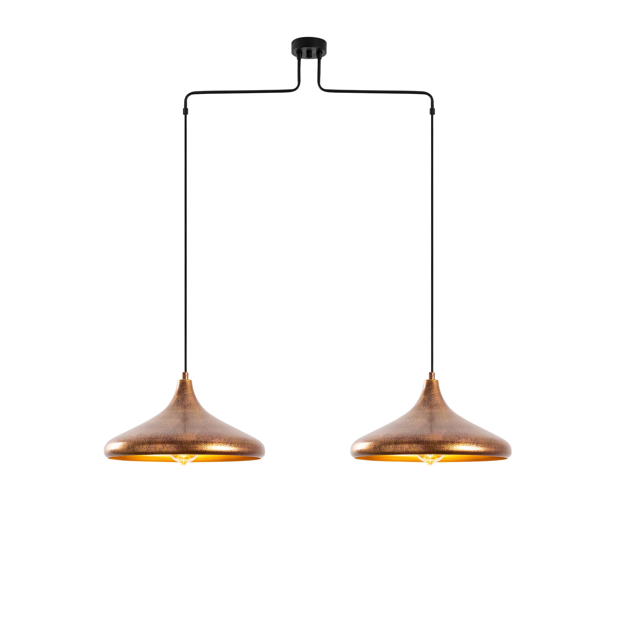 Metal Sıvama 2'Li Kollu Sarkıt Vintage Gold Barek-11547