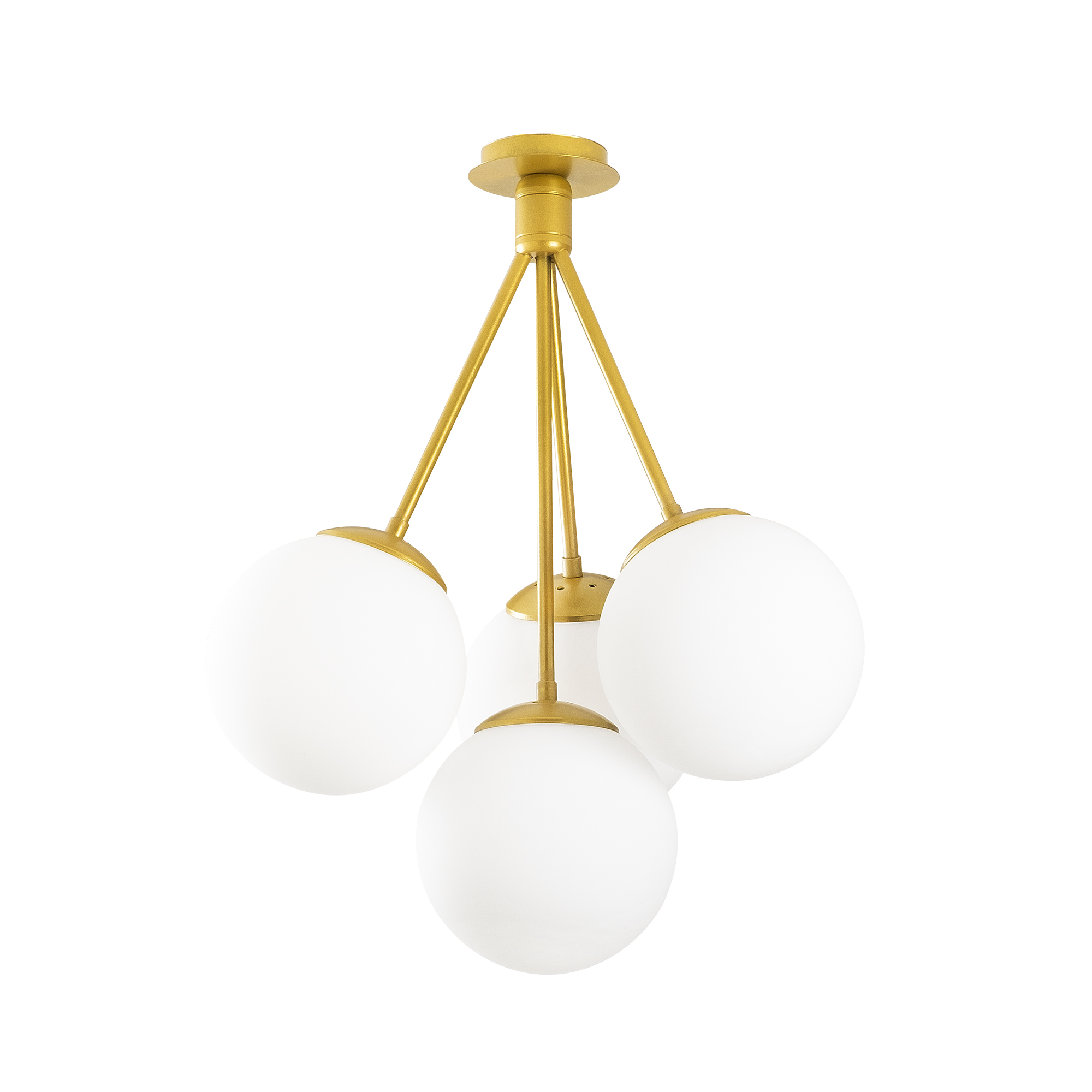 Camlı 4'Lü Avize Mat Gold Mudonı-Mr-950
