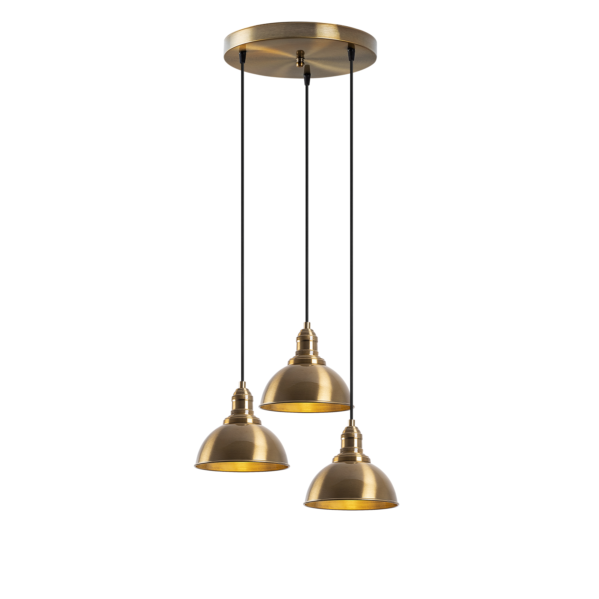 Metal Sıvama 3'Lü Tepsi Sarkıt Parlak Gold Varzan-10863