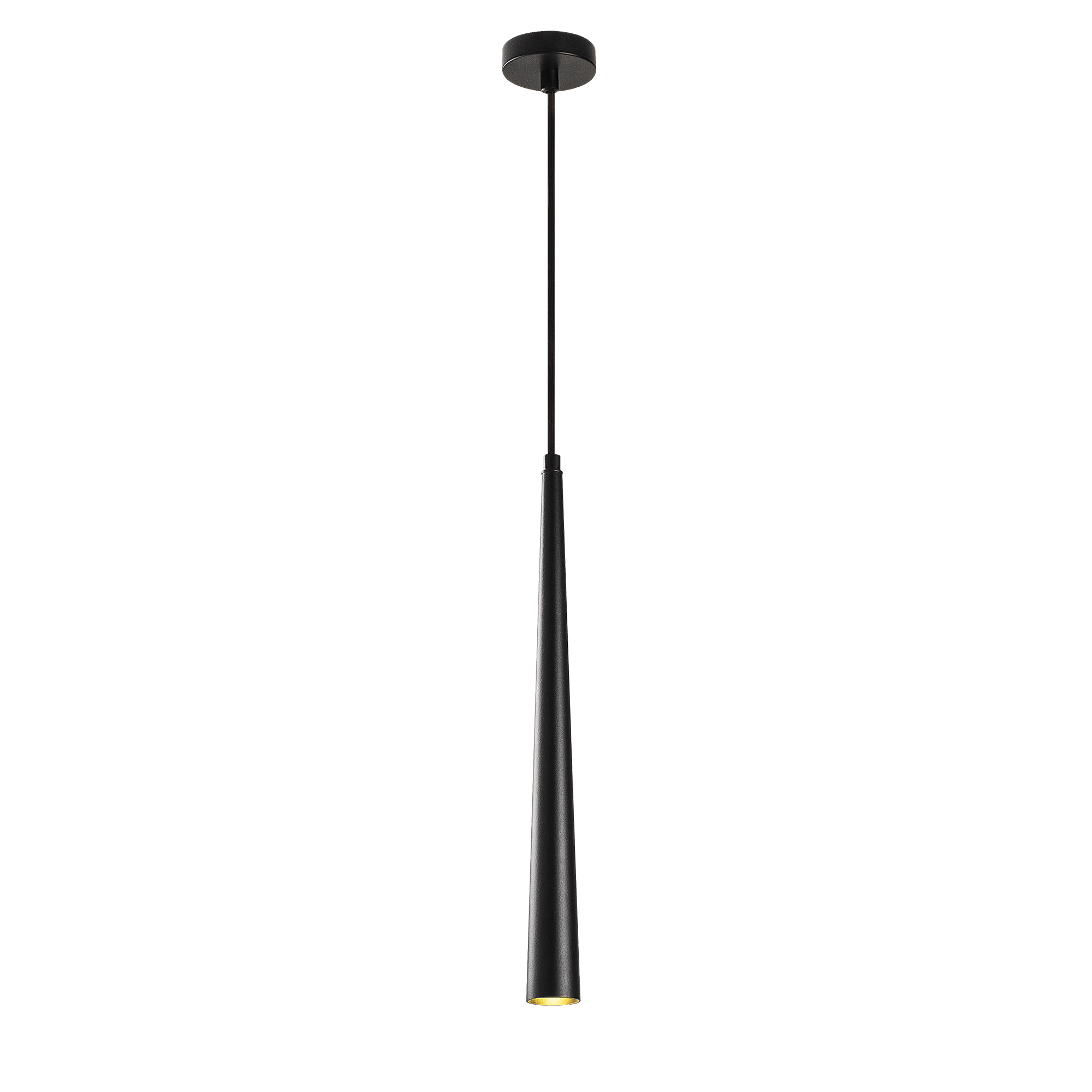 Metal Led'Li Tekli Sarkıt Pütürlü Siyah Ugur-6071