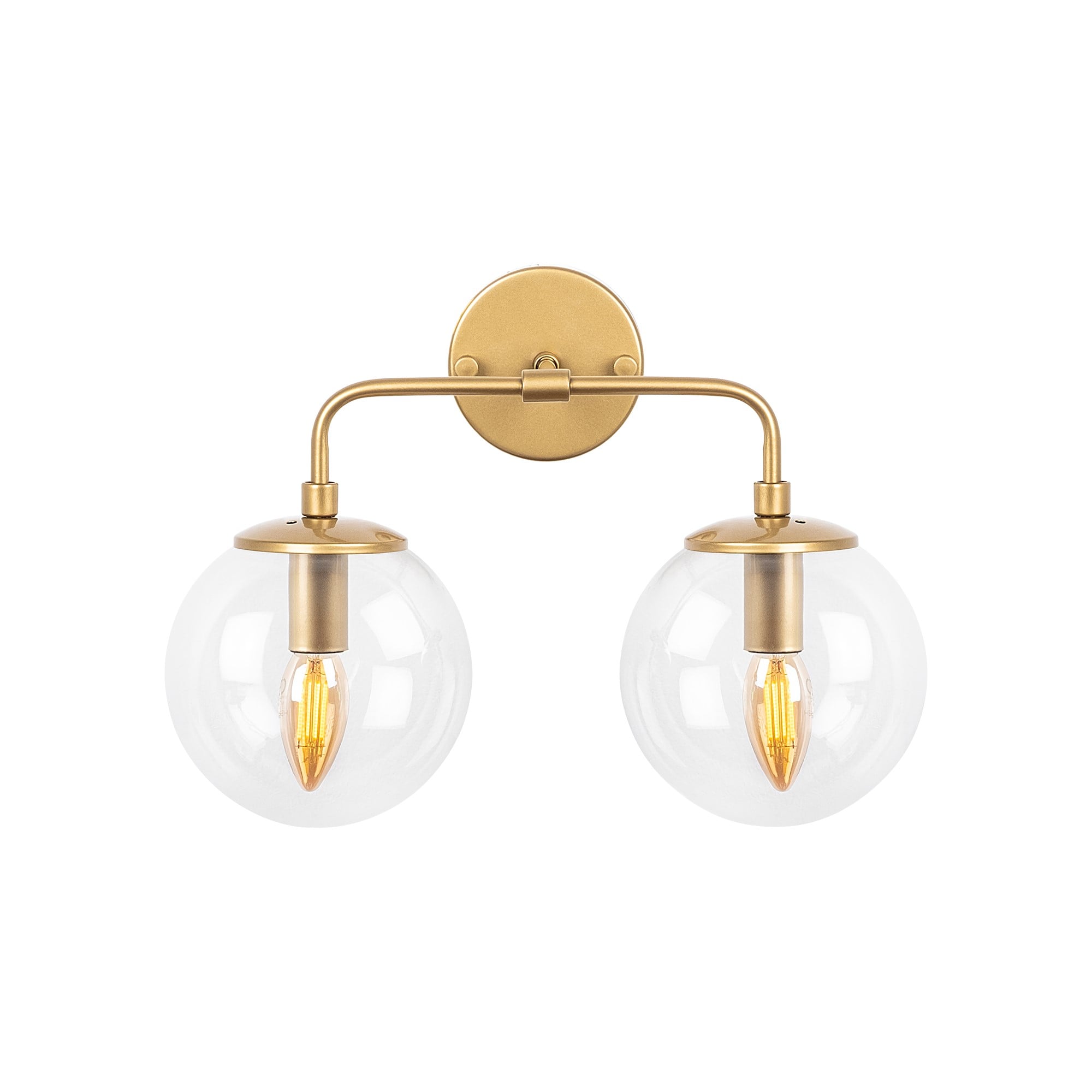 Camlı 2'Li Aplik Parlak Gold Horn-12211