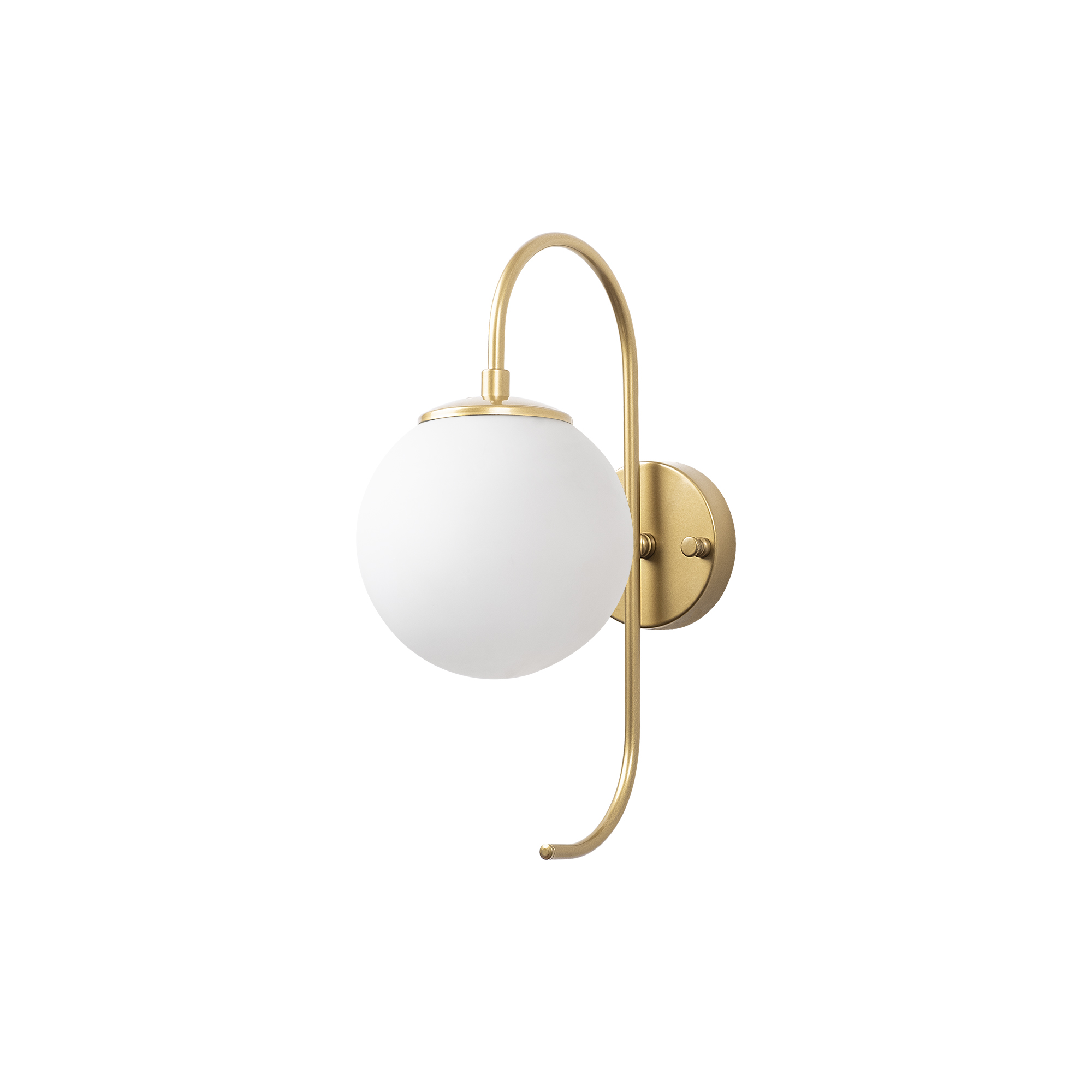 Modern Gold Aplik Beyaz Cam Küre E14Duy,Dekoratif Yatak Başı Salon Antre Duvar Lambası,JEWEL-10565