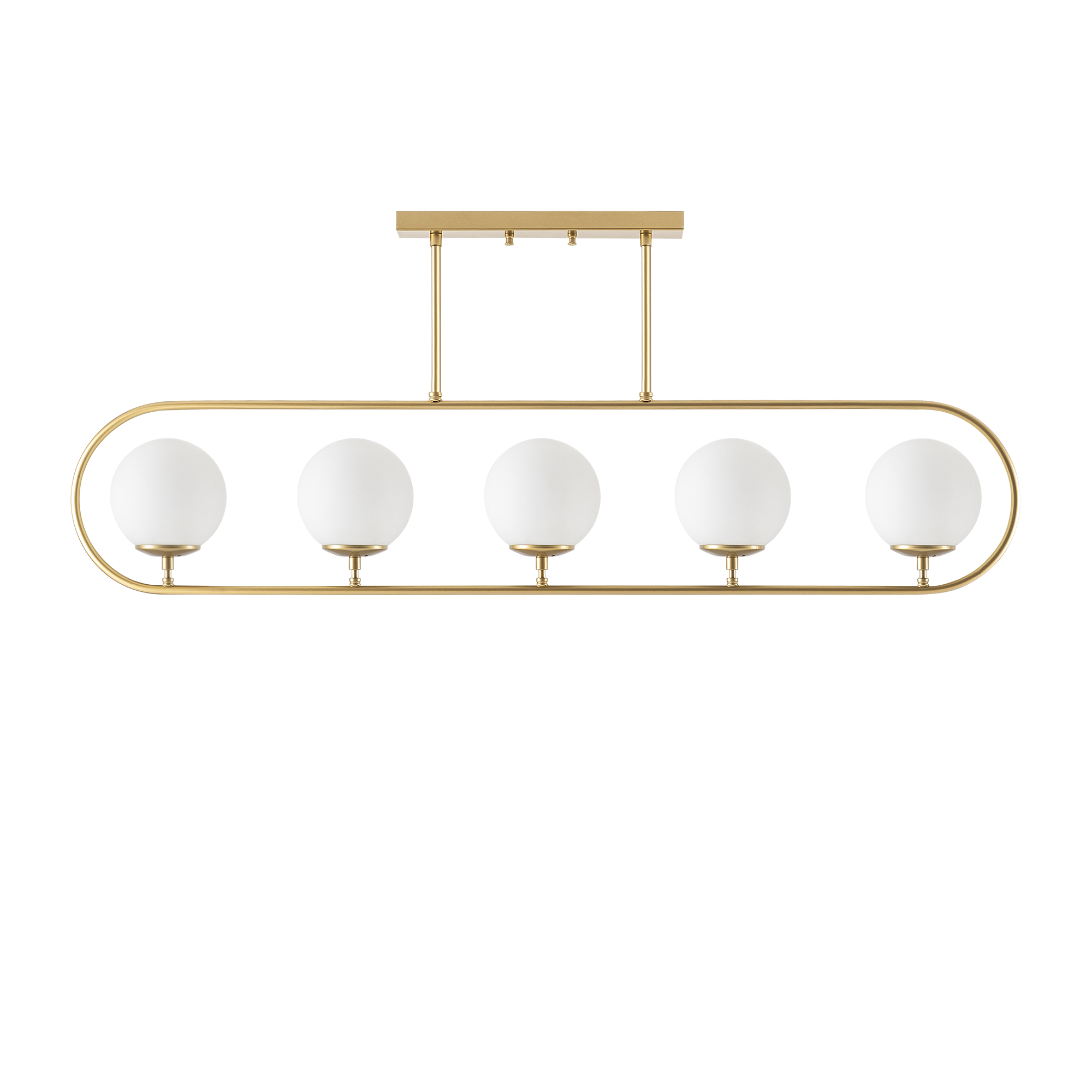 Camlı 5'Li Avize Parlak Gold Jewel-10621