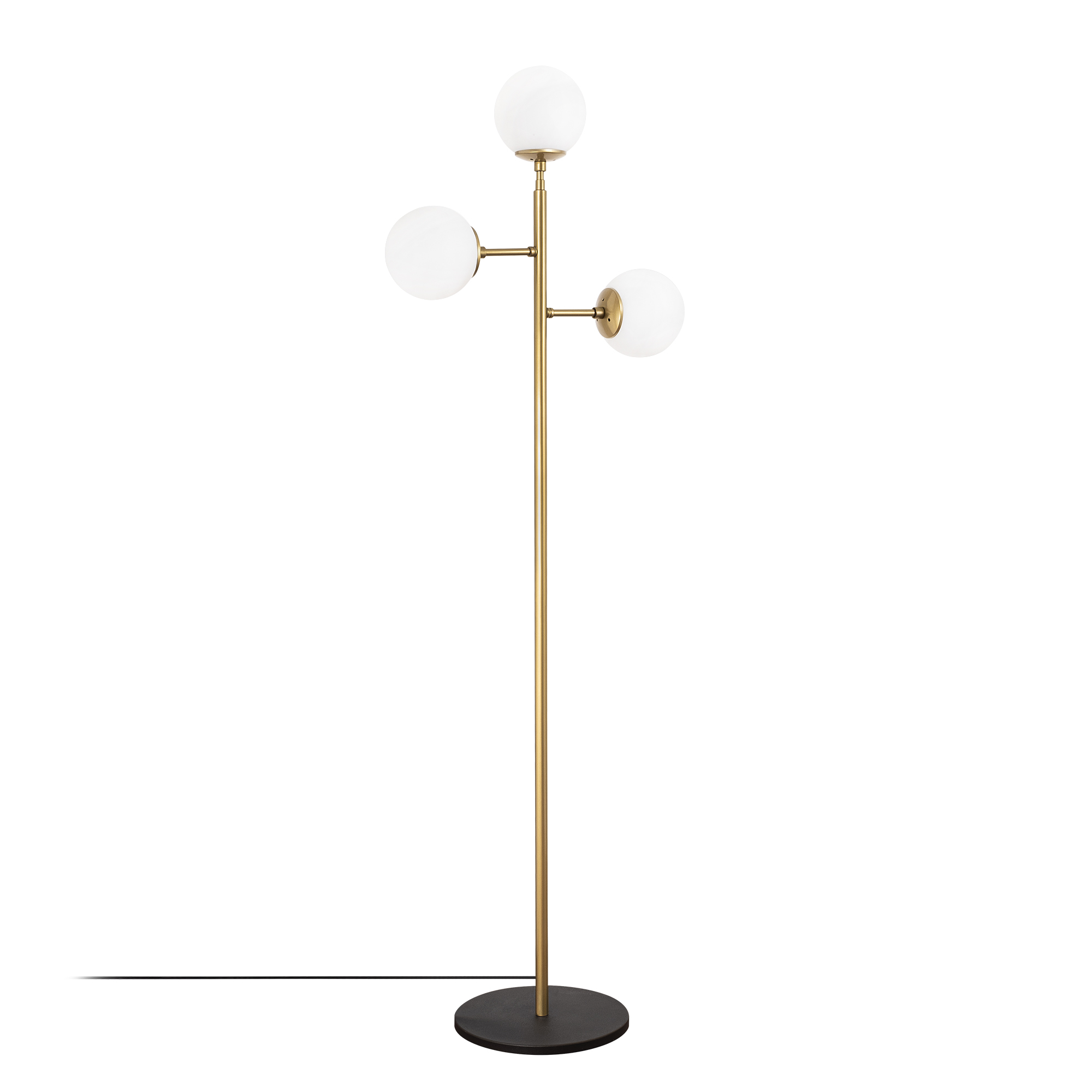 Camlı 3'Lü Lambader Parlak Gold Atmaca-10290
