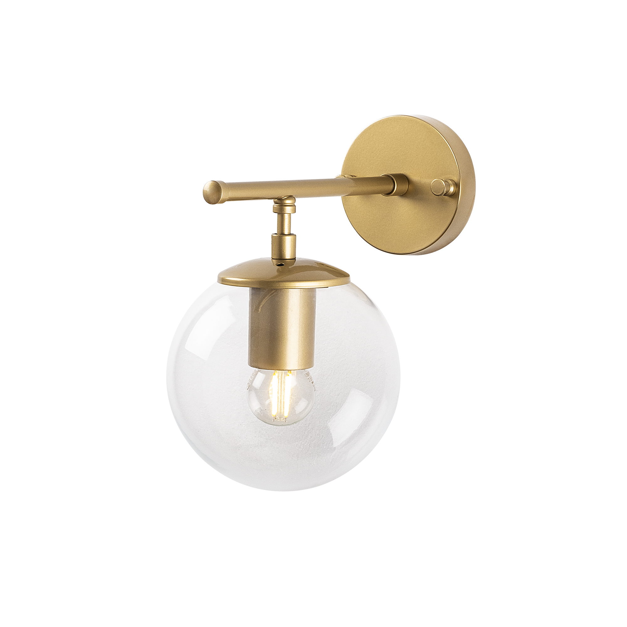 Camlı Tekli Aplik Parlak Gold Roe-10720