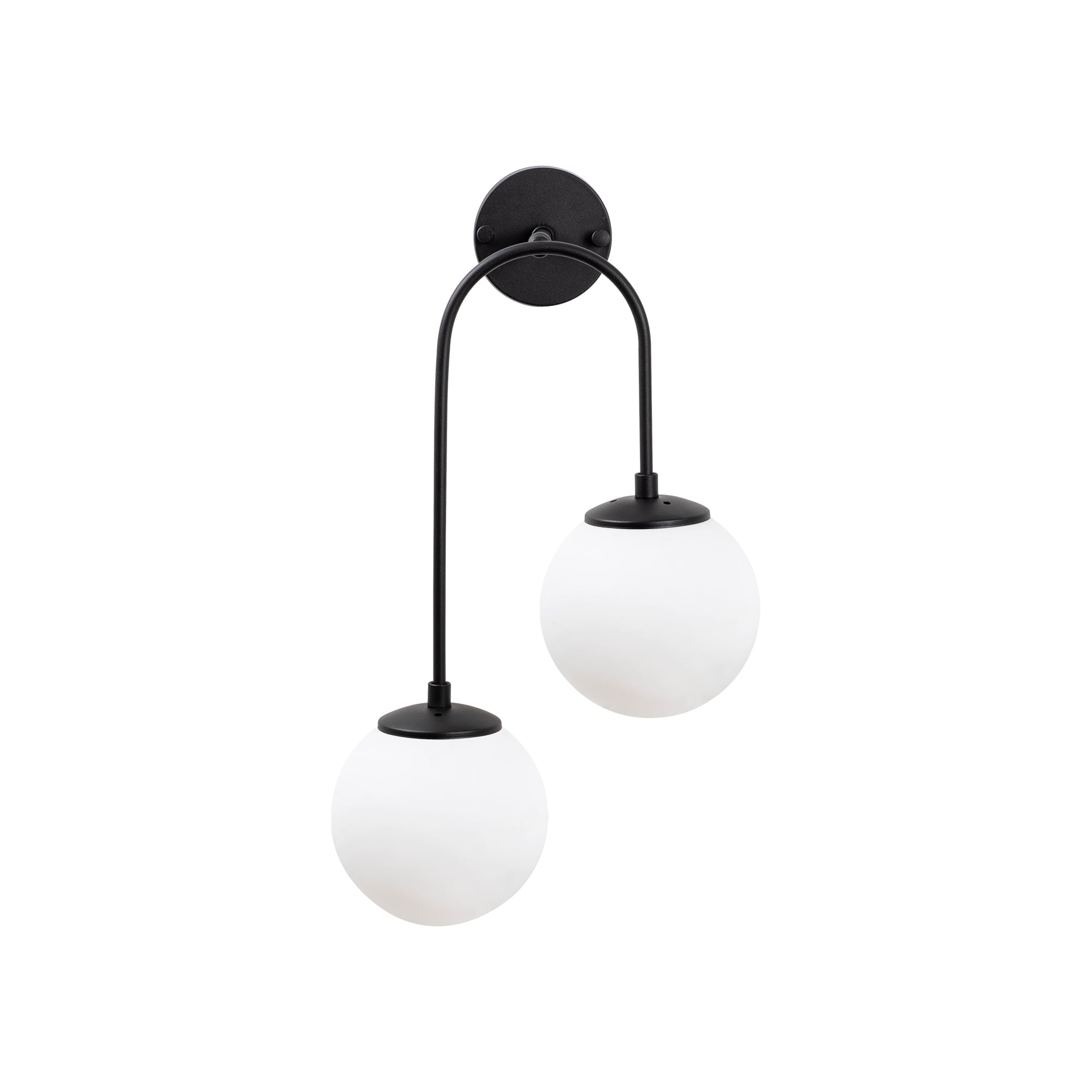 Camlı 2'Li Aplik Pütürlü Siyah Jewel-10575
