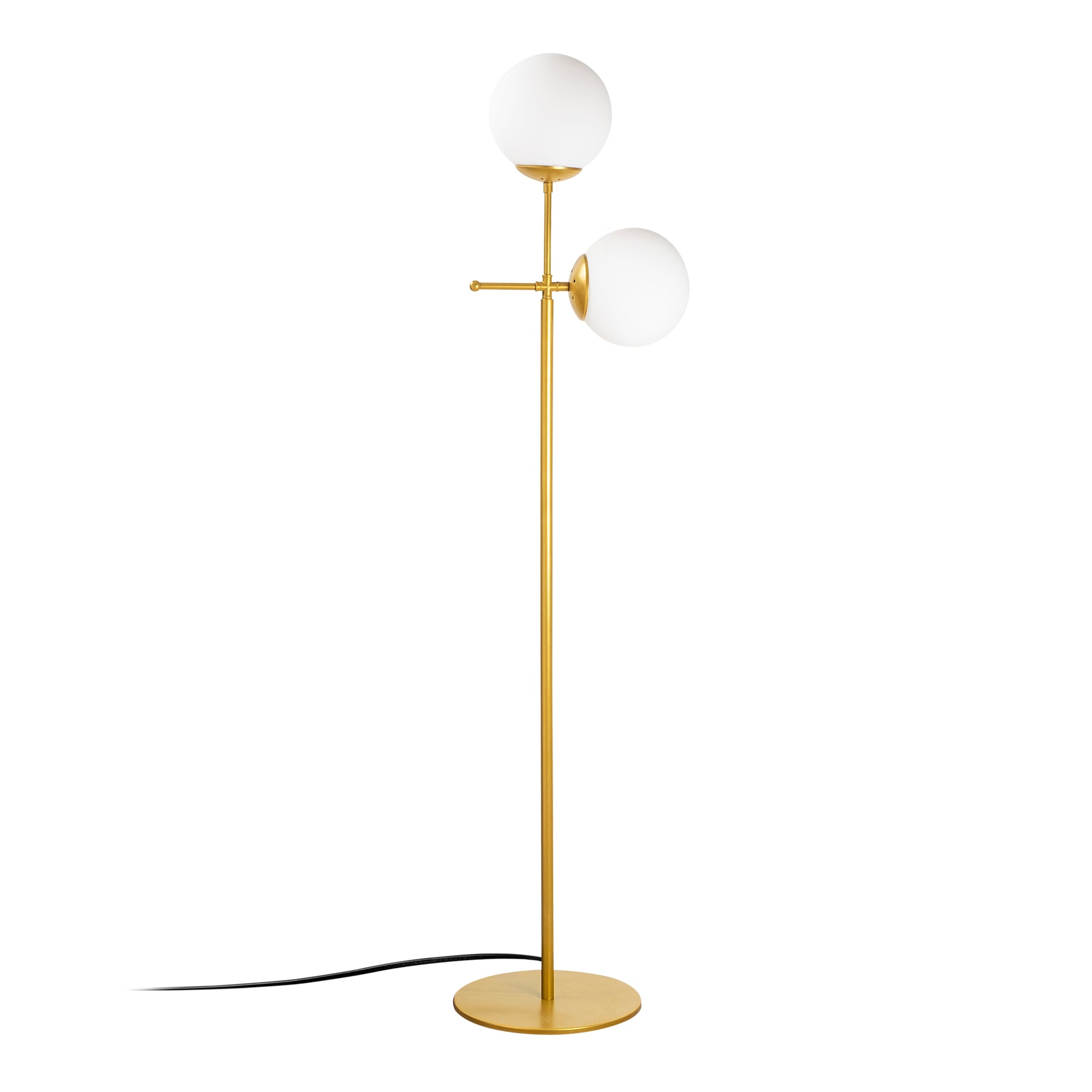 Camlı 2'Li Lambader Parlak Gold Mudonı-Mr-955