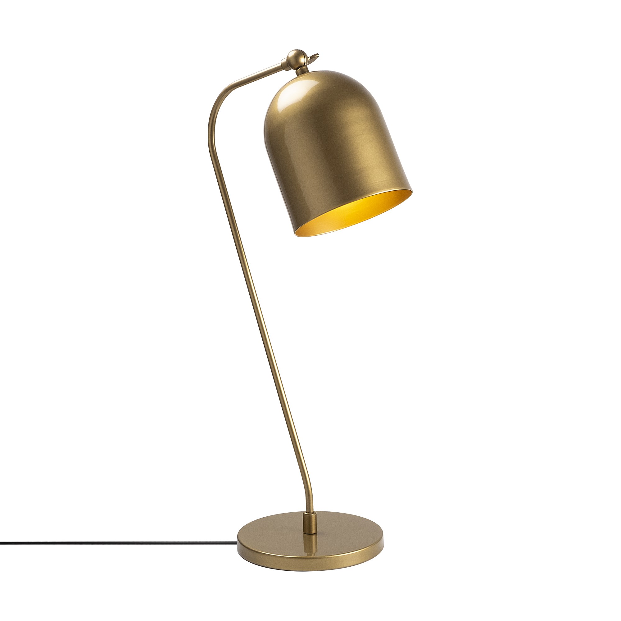 Metal Sıvama Tekli Masa Lambası Parlak Gold Sanıka-12281