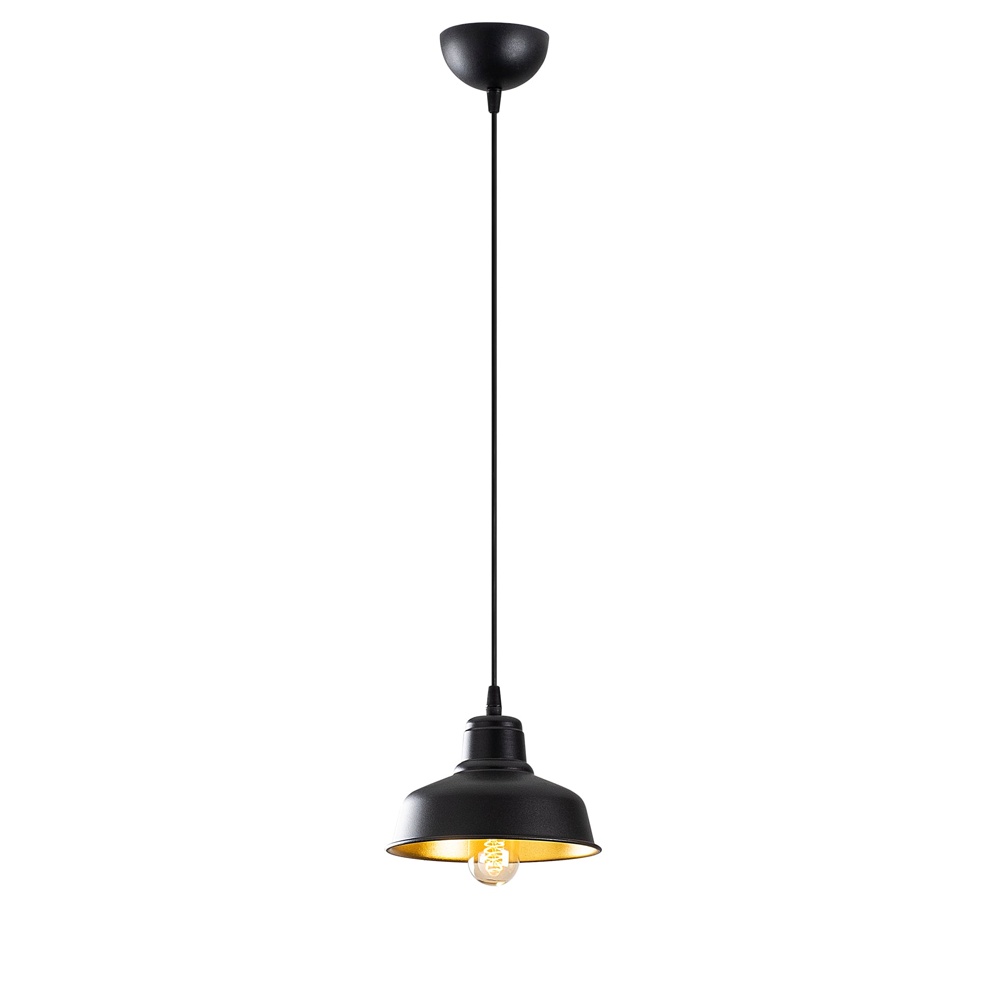 Metal Sıvama Tekli Sarkıt Pütürlü Siyah Mematı-181Black-1