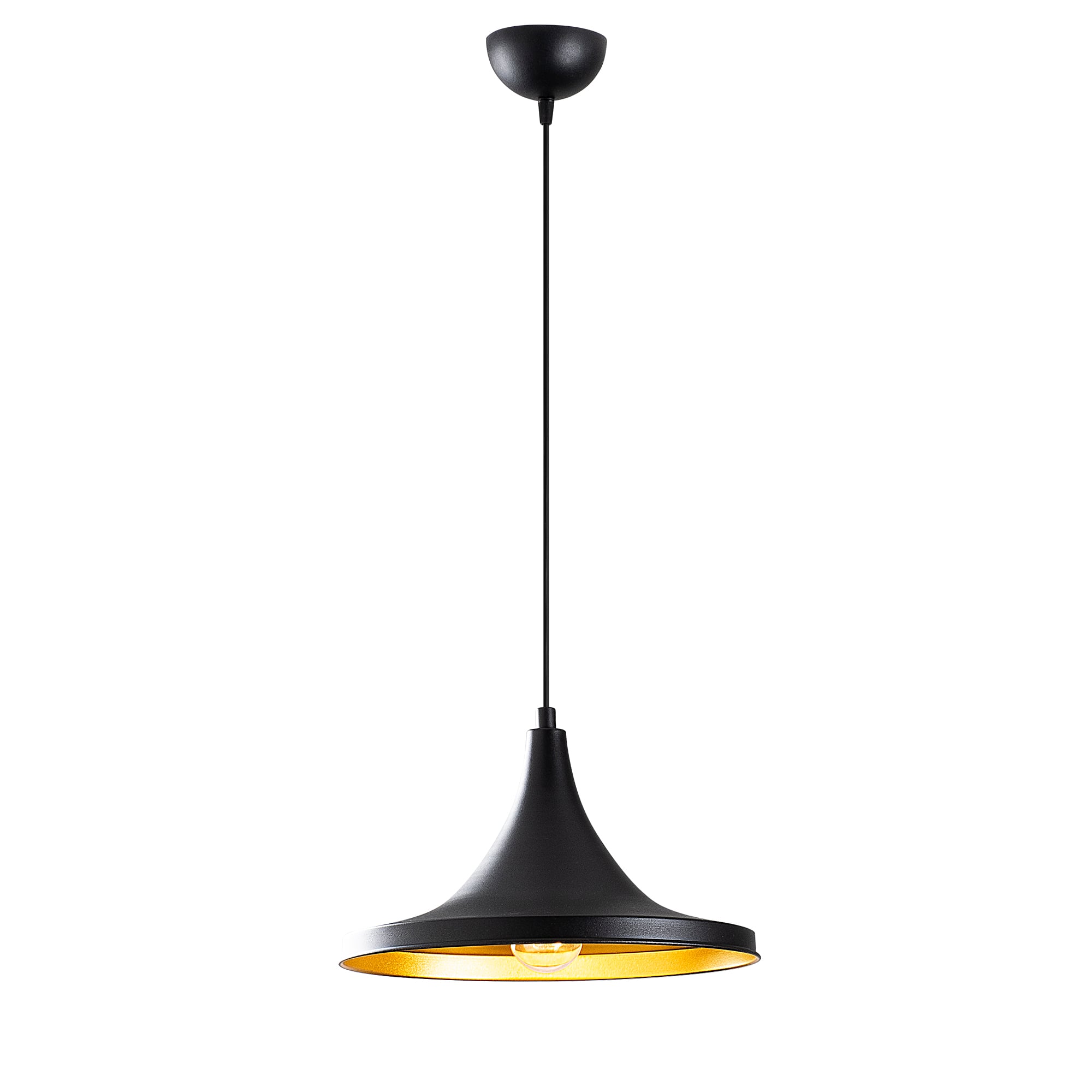 Metal Sıvama Tekli Sarkıt Pütürlü Siyah Tepsı-193Black-1