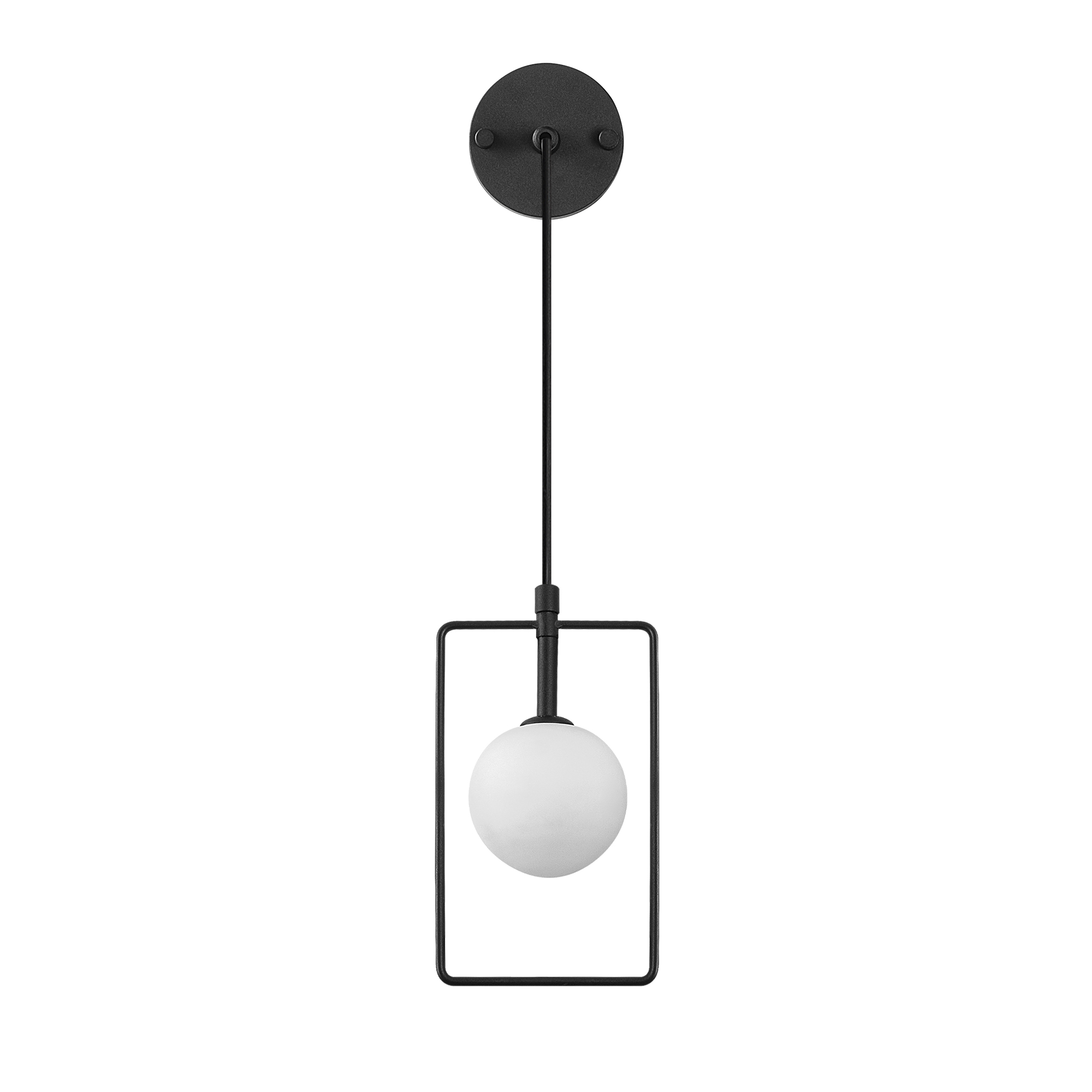 Camlı Tekli Aplik Pütürlü Siyah Geometrı-11110
