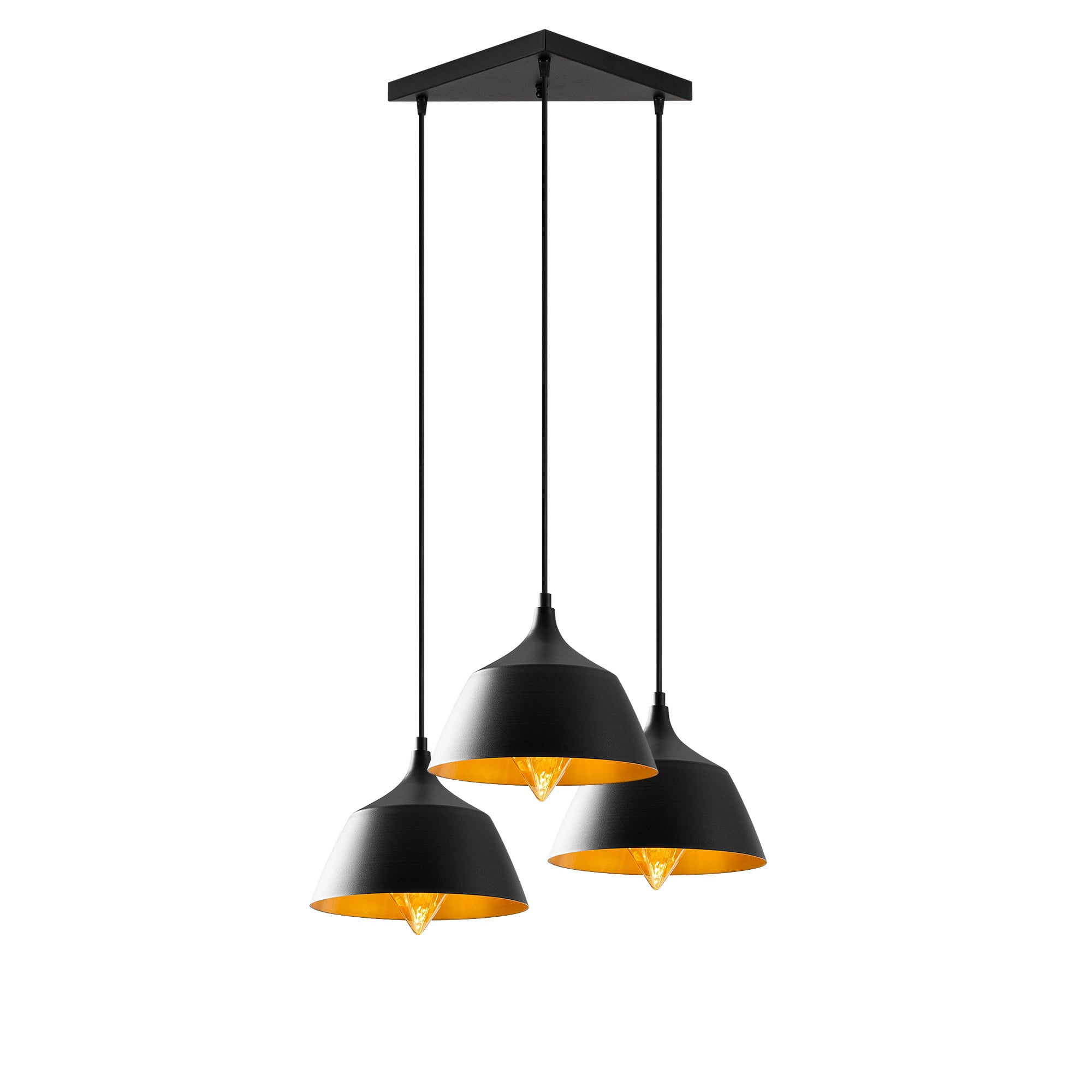 Metal Sıvama 3'Lü Tepsi Sarkıt Pütürlü Siyah Refık-Nus-6071