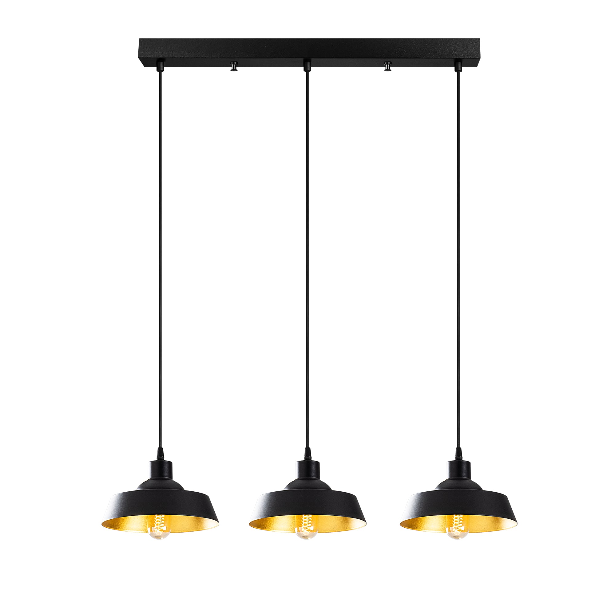 Metal Sıvama 3'Lü Sıralı Sarkıt Pütürlü Siyah Efesıvama-189Black-2