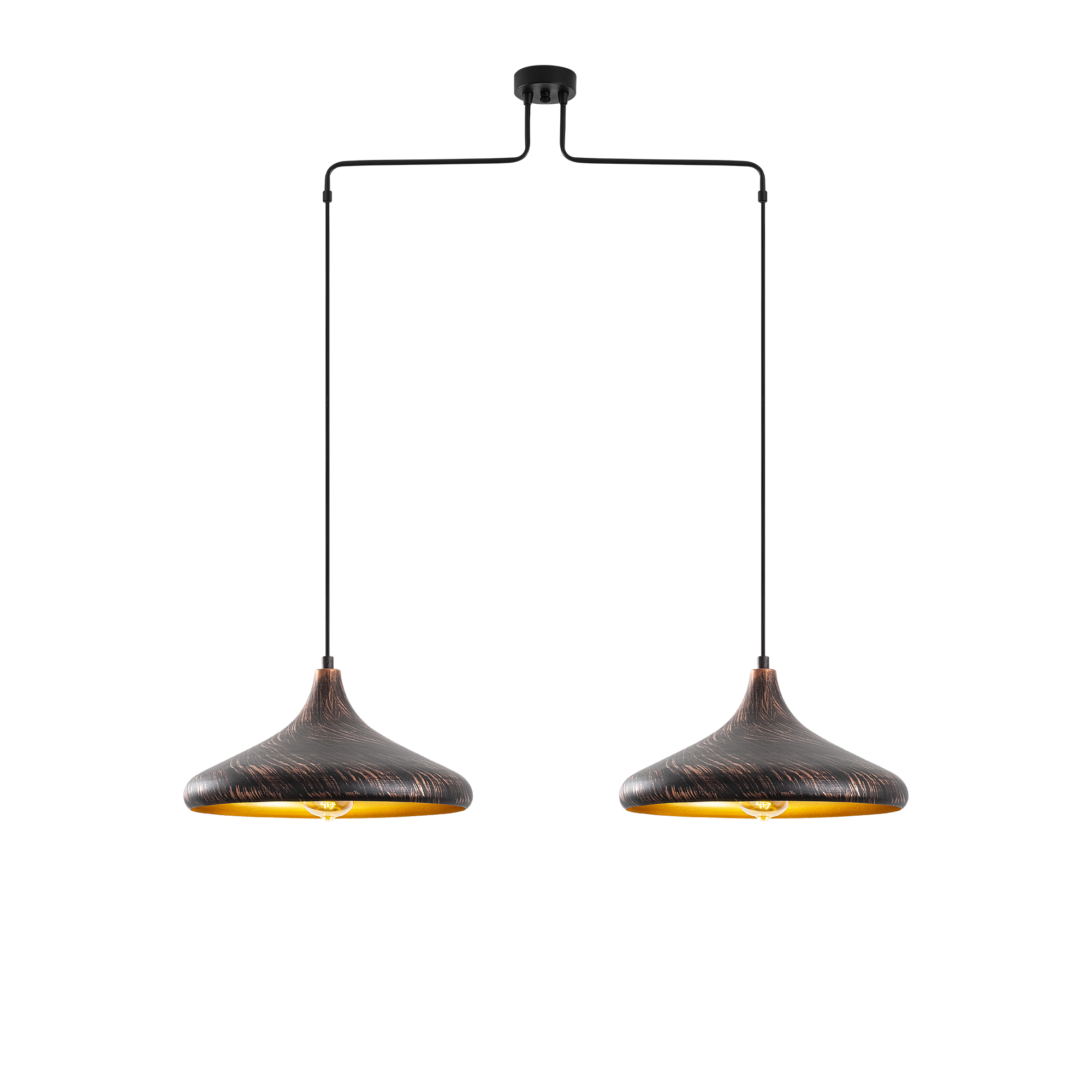 Metal Sıvama 2'Li Kollu Sarkıt Vintage Gold Barek-11548