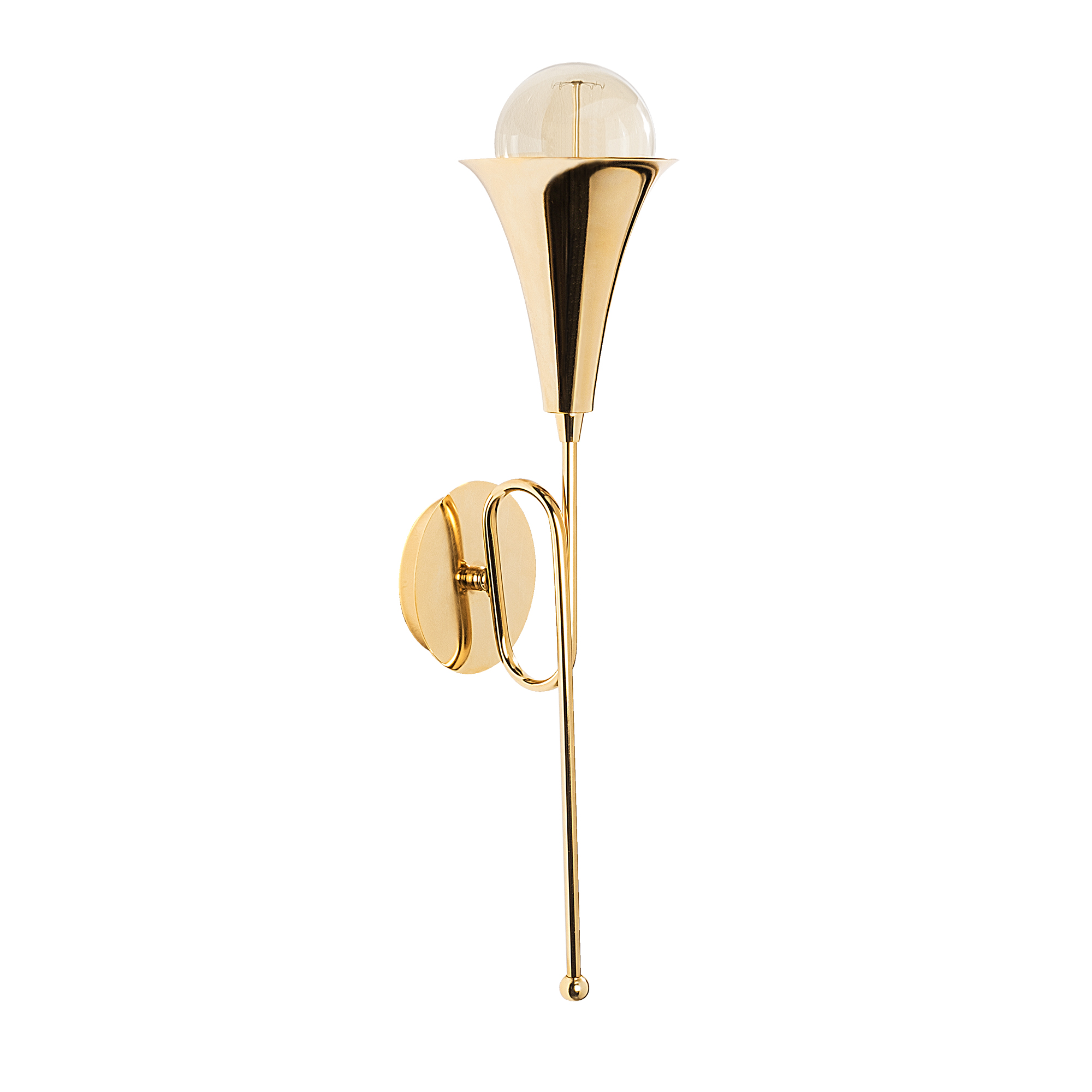 Metal Sıvama Tekli Aplik Gold Kaplama Sarmal-3051